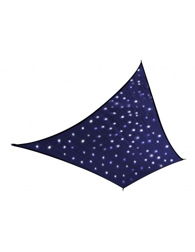 Voile d'ombrage rectangulaire + Ciel Étoilé LEDS solaires - 3 x 2 m - Bleu nuit - Starry Sky français