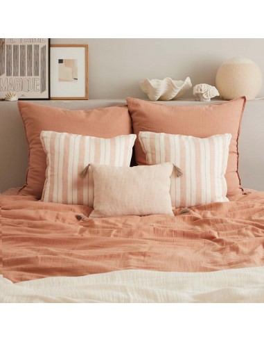 Linge de lit en coton lavé Blush plus qu'un jeu 