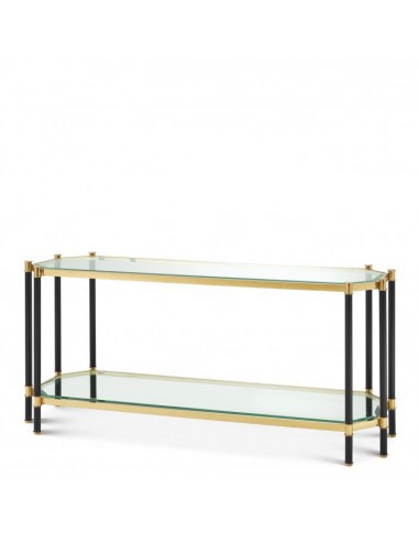 Table Console Florence finition or et noir pas chere